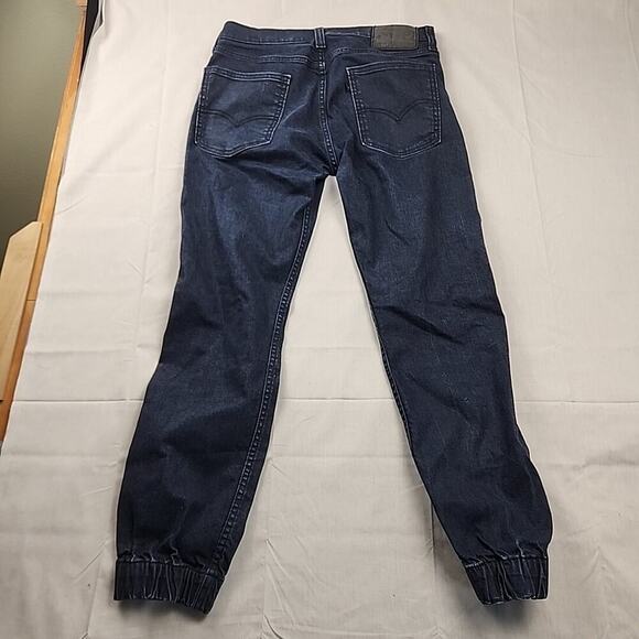 Levi's 513 Womens Jeans Dark Blue Wash 32x32 Denim Blue Stretch Elastic Ankles - Picture 6 of 8